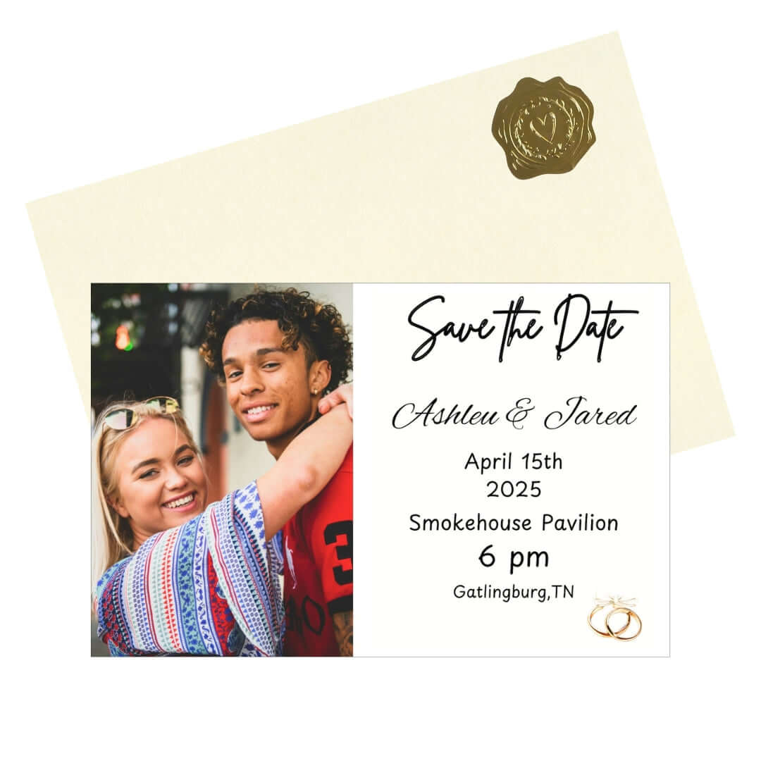Magnetic, custom wedding save-the-date invitations featuring a unique design, perfect for announcing your special day in a memorable way.